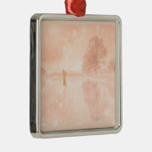 Liebhaber auf einem gefrorenen Teich Ornament Aus Metall (Rechts)