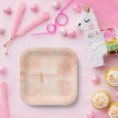 Liebhaber auf einem gefrorenen Teich Pappteller (Party)