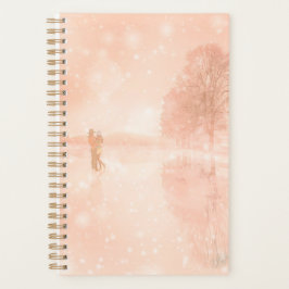 Liebhaber auf einem gefrorenen Teich Planer