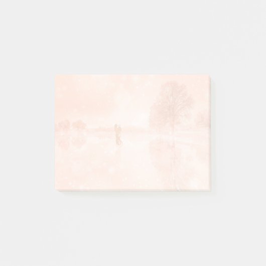 Liebhaber auf einem gefrorenen Teich Post-it Klebezettel (Vorderseite)