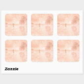 Liebhaber auf einem gefrorenen Teich Quadratischer Aufkleber (Blatt)