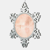 Liebhaber auf einem gefrorenen Teich Schneeflocken Zinn-Ornament (Rechts)