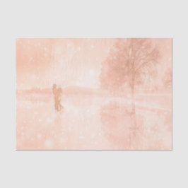 Liebhaber auf einem gefrorenen Teich Seidenpapier