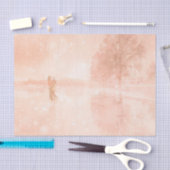 Liebhaber auf einem gefrorenen Teich Seidenpapier (Handwerk)