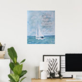 Liebhaber auf einem Segelboot Ketubah Poster (Heimbüro)