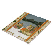 Liebhaber auf einer Terrasse durch einen moonlit Fliese (Seite)