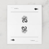 Liebhaber bis zum Tod Skelette Platzkarte Fisch (Außenseite Aufgefaltet)