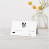 Liebhaber bis zum Tod Skelette Platzkarte Fisch (Vorderseite)