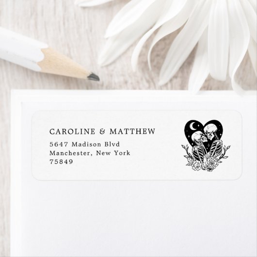 Liebhaber bis zum Tode Skelette und Rose Hochzeit (Insitu)