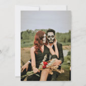 Liebhaber bis zum Tode Skelette und Rose Hochzeit Einladung (Rückseite)