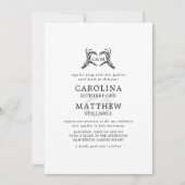 Liebhaber bis zum Tode Skelette und Rose Hochzeit Einladung (Vorderseite)