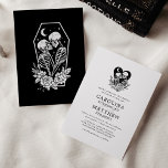 Liebhaber bis zum Tode Skelette und Rose Hochzeit Einladung<br><div class="desc">Unser Gotisches Skelett "Liebe bis zum Tod" Hochzeitseinladung Set für ein unvergessliches Ereignis. Mit seinem skurrilen, aber eleganten Design, das sich durch verflochtene Skelettliebhaber auszeichnet, verspricht diese Einladung einen Abend von Liebe, Lachen und einer Touch des Makabre. Ideal für Paare, die gewollt haben, ihren besonderen Tag mit einem gotischen Charme...</div>