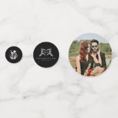 Liebhaber bis zum Tode Skelette und Rose Hochzeit Konfetti (Vorderseiten)