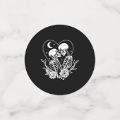 Liebhaber bis zum Tode Skelette und Rose Hochzeit Konfetti (Klein Vorderseite)