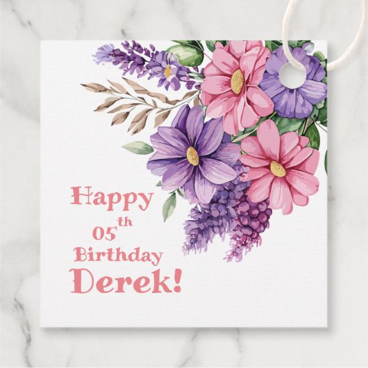 Liebhaber der Blume Geschenkanhänger (Rückseite)