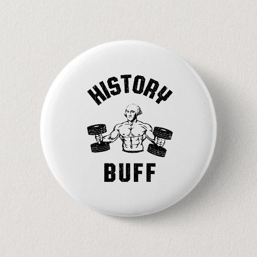 Liebhaber der Geschichte Lustig George Washington  Button (Vorderseite)