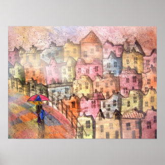 Liebhaber der italienischen Aquarell-Poster-Printw Poster