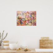 Liebhaber der italienischen Aquarell-Poster-Printw Poster (Küche)