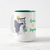Liebhaber der japanischen Kunstbild-Tasse Zweifarbige Tasse (Vorderseite Links)