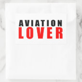 Liebhaber der Luftfahrt Rechteckiger Aufkleber (Tasche)