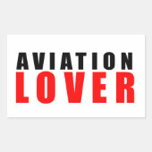 Liebhaber der Luftfahrt Rechteckiger Aufkleber (Vorderseite)