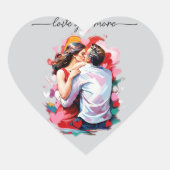 Liebhaber der Soft Holiday Card Herz-Aufkleber (Vorderseite)