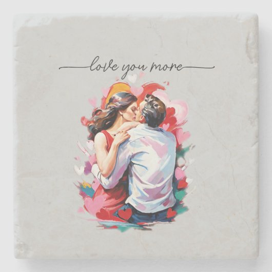 Liebhaber der Soft Holiday Card Steinuntersetzer (Vorderseite)