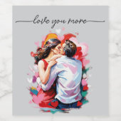 Liebhaber der Soft Holiday Card Weinetikett (Einzelnes Label)