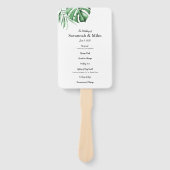 Liebhaber des Hochzeitsprogramms mit tropischen Pa Fächer (Vorderseite)