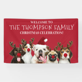 Liebhaber des Hundes, Familienname, Weihnachts-Par Banner