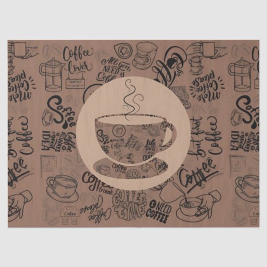 Liebhaber des Kaffees Seidenpapier (Vorderseite)