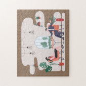 Liebhaber des niedlichen Kaffeehauses Puzzle (Vertikal)