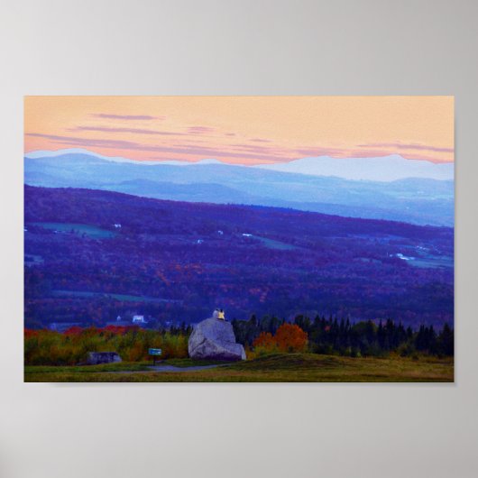 Liebhaber des Sentinel Rock bei Sunset, Vermont Poster (Vorne)