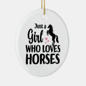 Liebhaber des sonnigen Pferdes, nur ein Mädchen, d Keramik Ornament (Rechts)