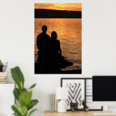 Liebhaber des Sunset Lake Poster (Heimbüro)