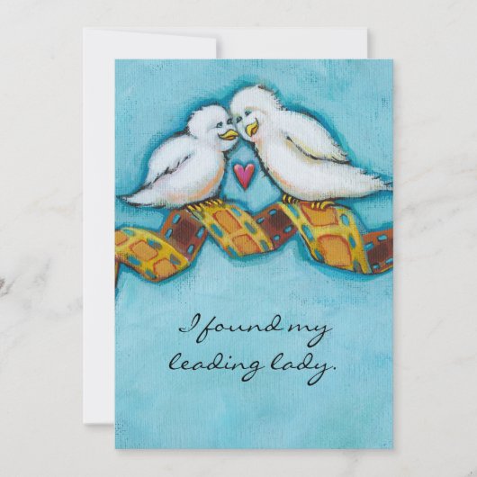 Liebhaber des Vogelfilms Einladung (Vorderseite)