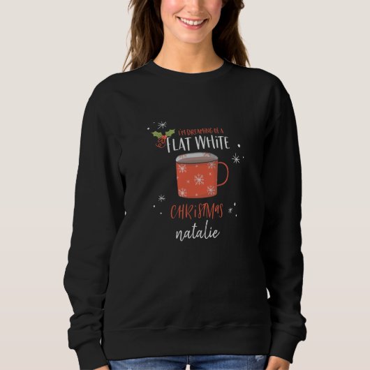 Liebhaber des weißen Kaffees Weihnachtskaffee Sweatshirt (Vorderseite)
