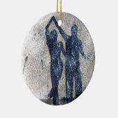 Liebhaber, die in Regen tanzen Keramik Ornament (Rechts)