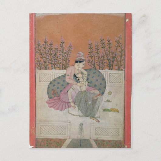 Liebhaber einer Terrasse, Pahari Postkarte (Vorderseite)