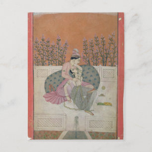 Liebhaber einer Terrasse, Pahari Postkarte