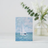 Liebhaber eines Segelbootes, Details Karte (Stehend Vorderseite)