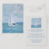 Liebhaber eines Segelbootes, Details Karte (Vorne/Hinten)