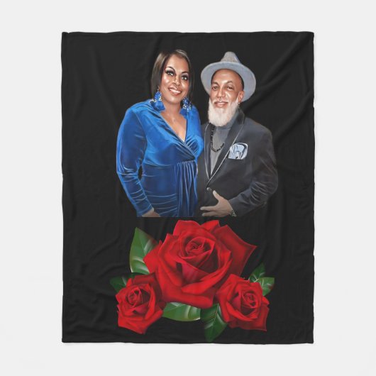 Liebhaber Fleecedecke (Vorderseite)