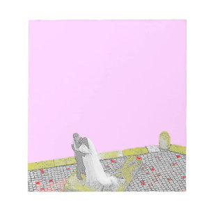 Liebhaber fühlen sich rosa notizblock