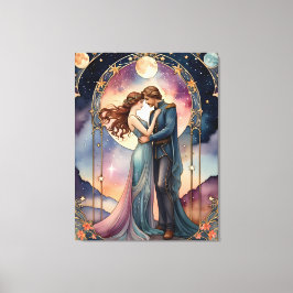 Liebhaber - Gemälde inspiriert von Tarots Leinwanddruck