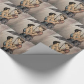 Liebhaber im Regen Geschenkpapier (Ecke)