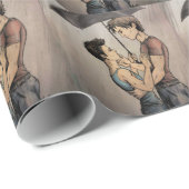 Liebhaber im Regen Geschenkpapier (Rolleneckpunkt)