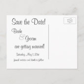 Liebhaber im Swing. Frühjahr, Save the Date Ankündigungspostkarte (Rückseite)