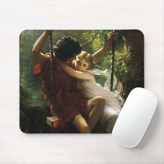 Liebhaber im Swing. Frühjahr von Pierre Auguste Co Mousepad (Mit Mouse)