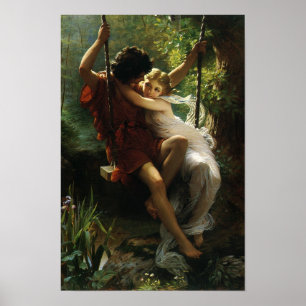Liebhaber im Swing. Frühjahr von Pierre Auguste Co Poster